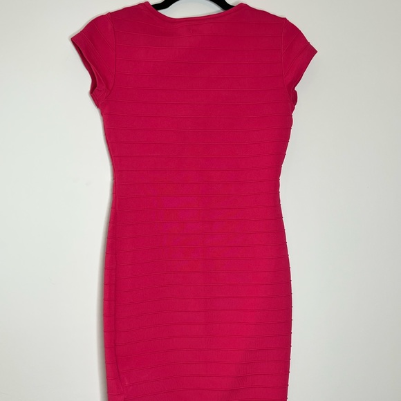 NICKI MINAJ Fitted Barbiecore Bodycon Club Party Cocktail Sexy Mini Dress Small - Picture 6 of 7